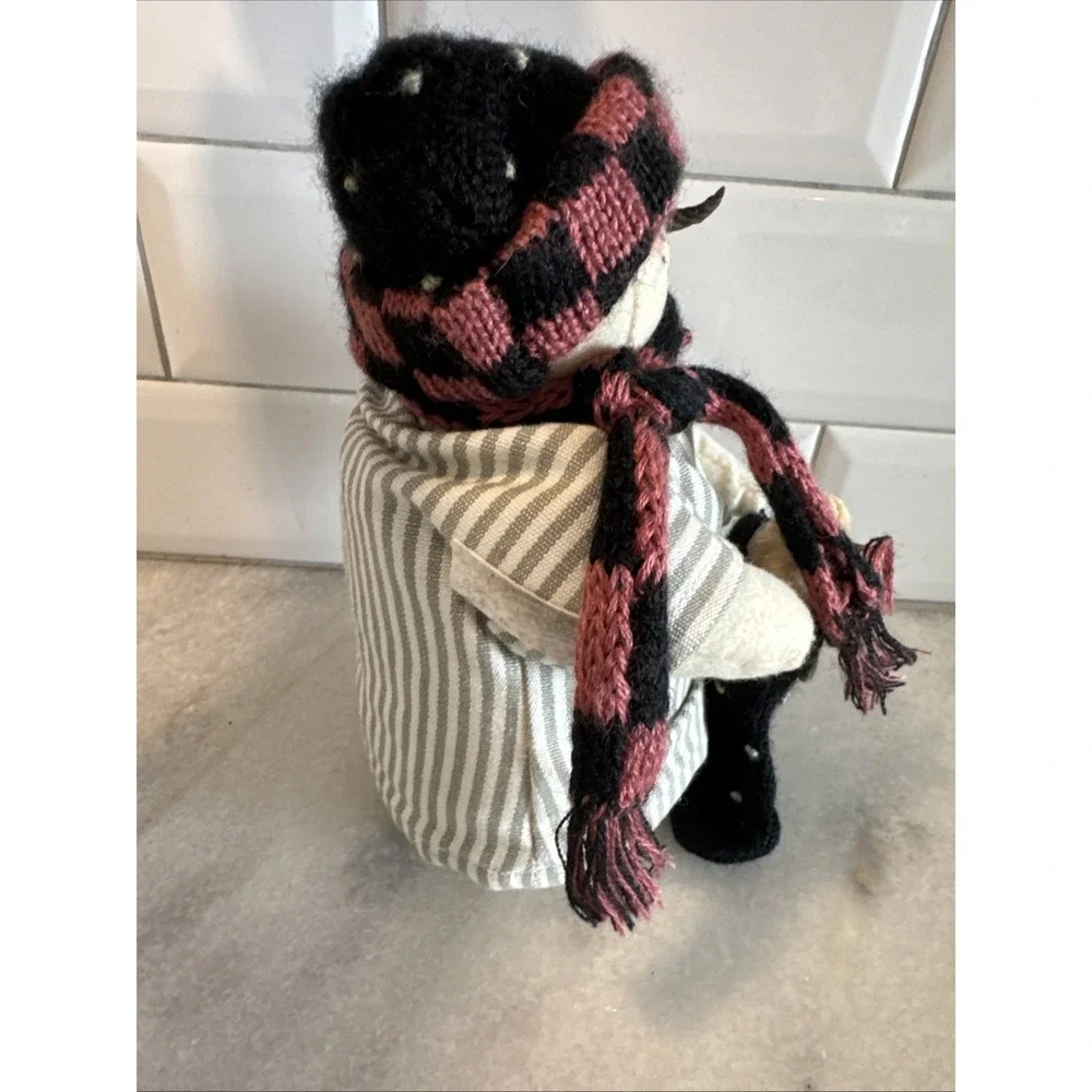 Miss‎ Heathers Plum Pudding Snowmen Holding Stocking Plush 8